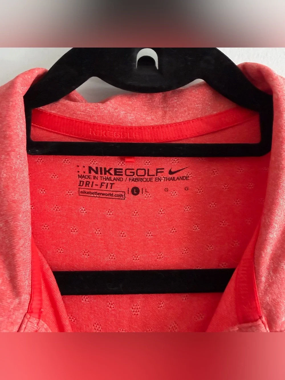 Nike Golf Dri-Fit Peach Pink Collared Sleeveless Top